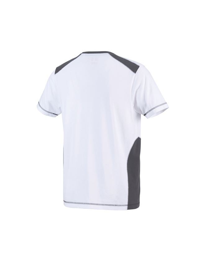 Shirts & Co.: T-Shirt cotton e.s.active + weiß/anthrazit 3