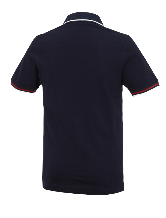 Schreiner / Tischler: e.s. Polo-Shirt cotton Deluxe Colour + dunkelblau/rot 3