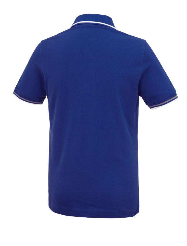 Installateur / Klempner: e.s. Polo-Shirt cotton Deluxe Colour + kornblau/aluminium 1
