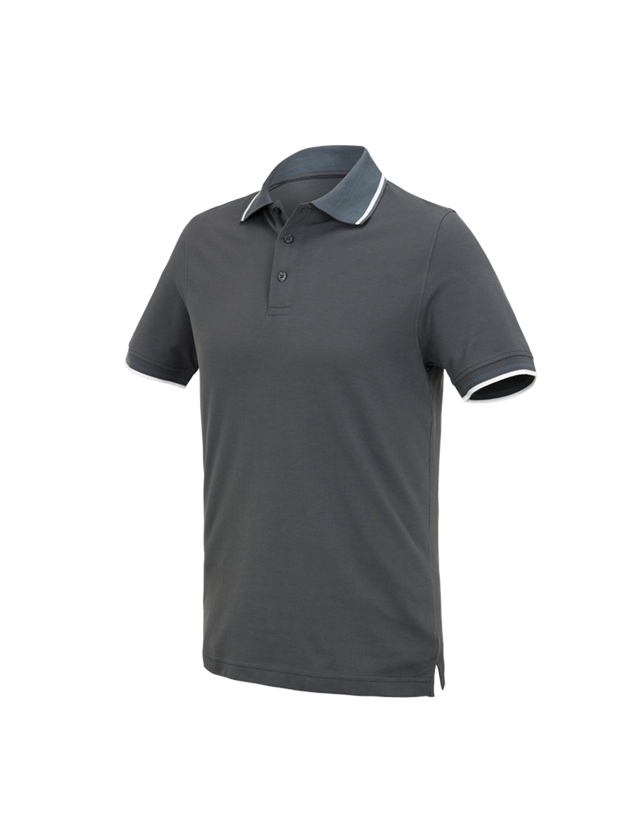 Shirts & Co.: e.s. Polo-Shirt cotton Deluxe Colour + anthrazit/zement 2