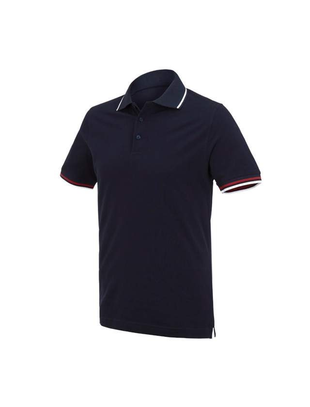 Themen: e.s. Polo-Shirt cotton Deluxe Colour + dunkelblau/rot 2