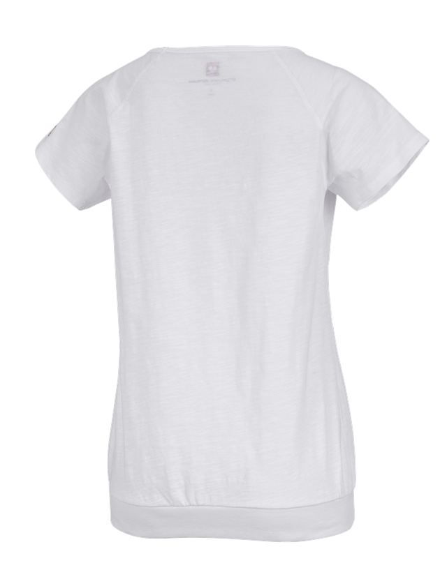 Shirts & Co.: e.s. T-Shirt cotton slub, Damen + weiß 1