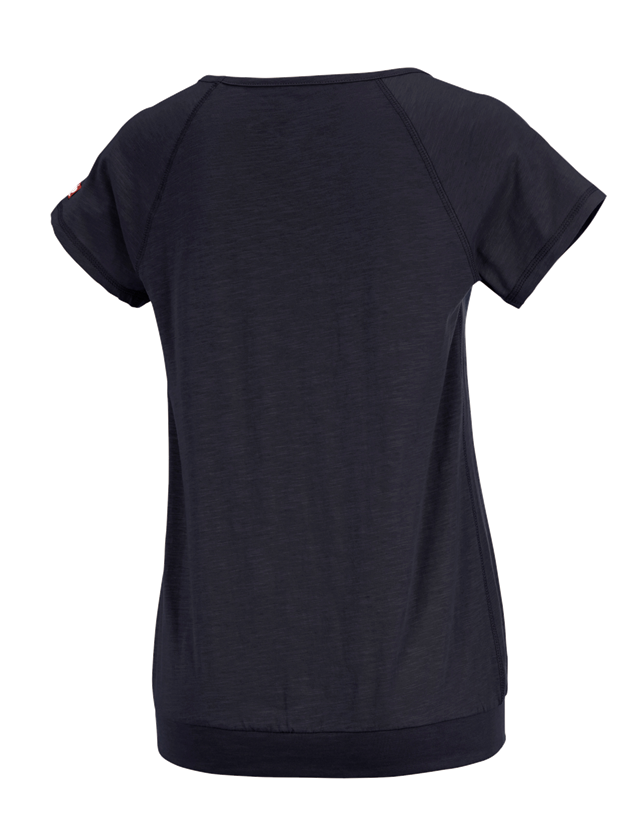 Themen: e.s. T-Shirt cotton slub, Damen + dunkelblau 1