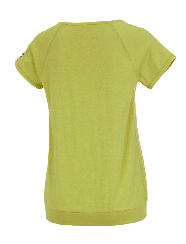 Shirts & Co.: e.s. T-Shirt cotton slub, Damen + maigrün 1