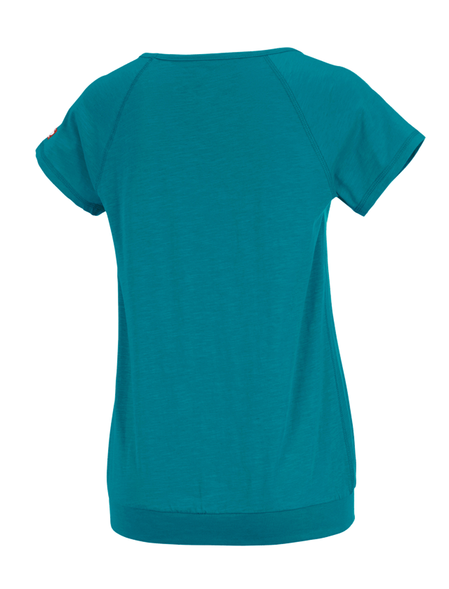 Shirts & Co.: e.s. T-Shirt cotton slub, Damen + ozean 1