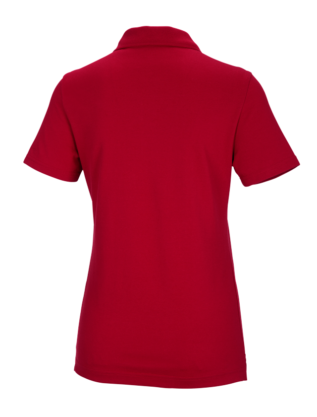 Themen: e.s. Funktions Polo-Shirt poly cotton, Damen + feuerrot 1