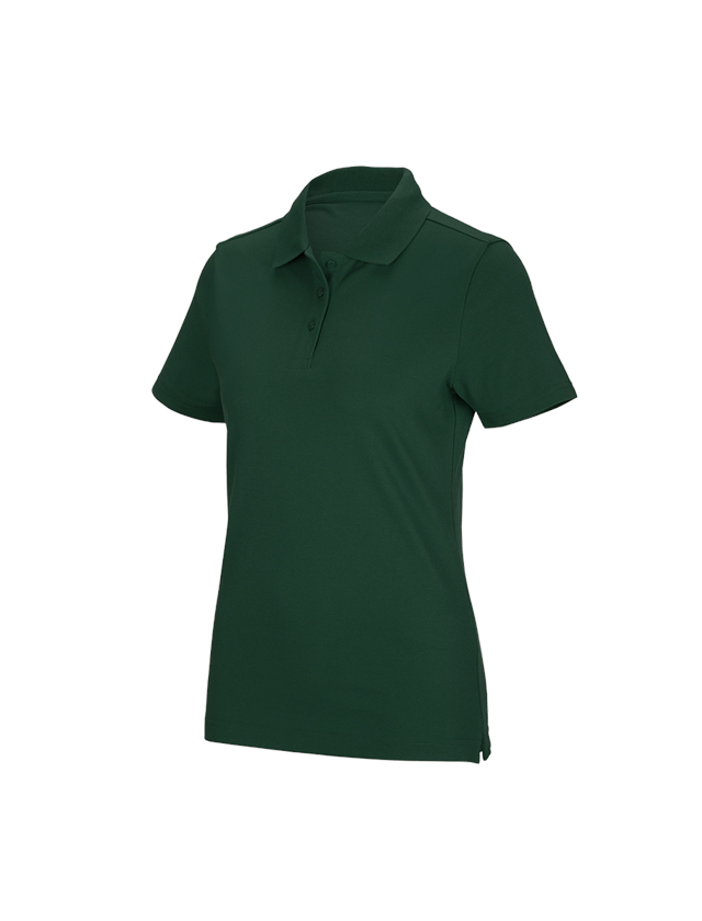 Shirts & Co.: e.s. Funktions Polo-Shirt poly cotton, Damen + grün 2
