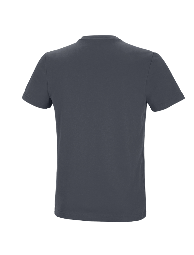 Shirts & Co.: e.s. Funktions T-Shirt poly cotton + anthrazit 1