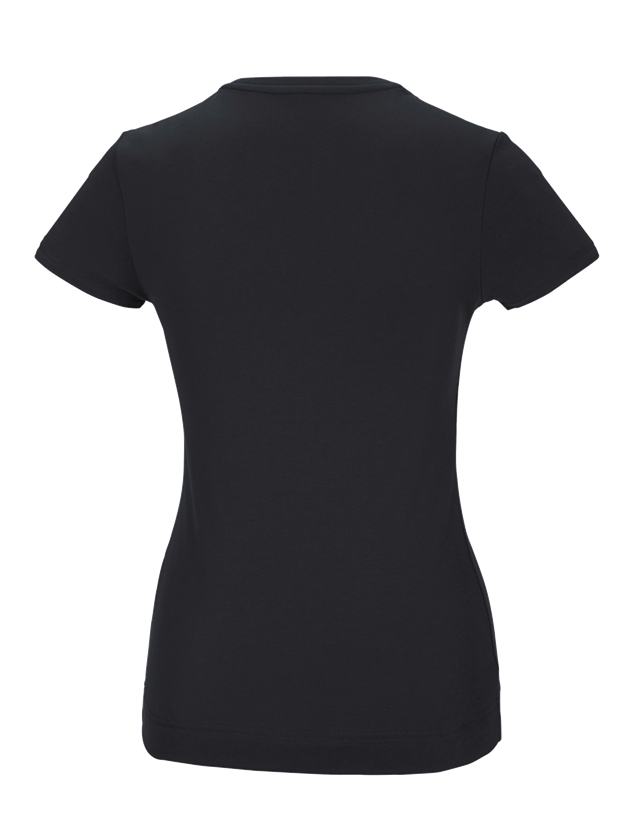 Shirts & Co.: e.s. Funktions T-Shirt poly cotton, Damen + schwarz 1