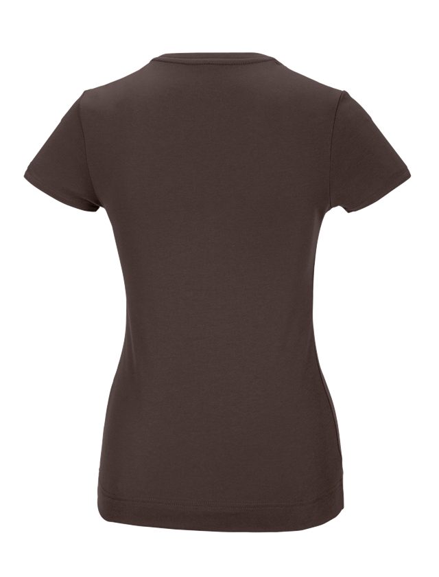 Shirts & Co.: e.s. Funktions T-Shirt poly cotton, Damen + kastanie 1