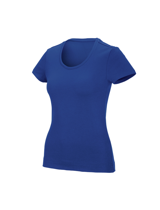 Shirts & Co.: e.s. Funktions T-Shirt poly cotton, Damen + kornblau 2