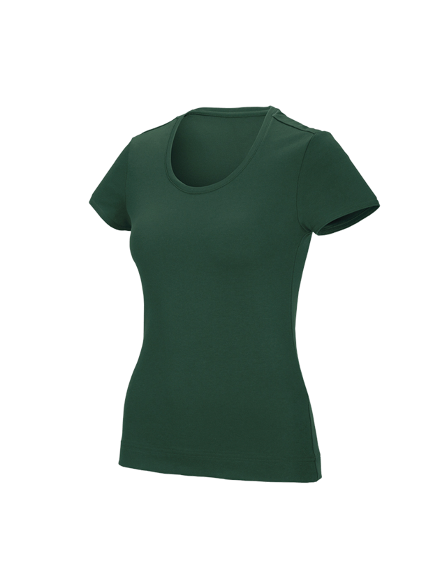 Shirts & Co.: e.s. Funktions T-Shirt poly cotton, Damen + grün 2