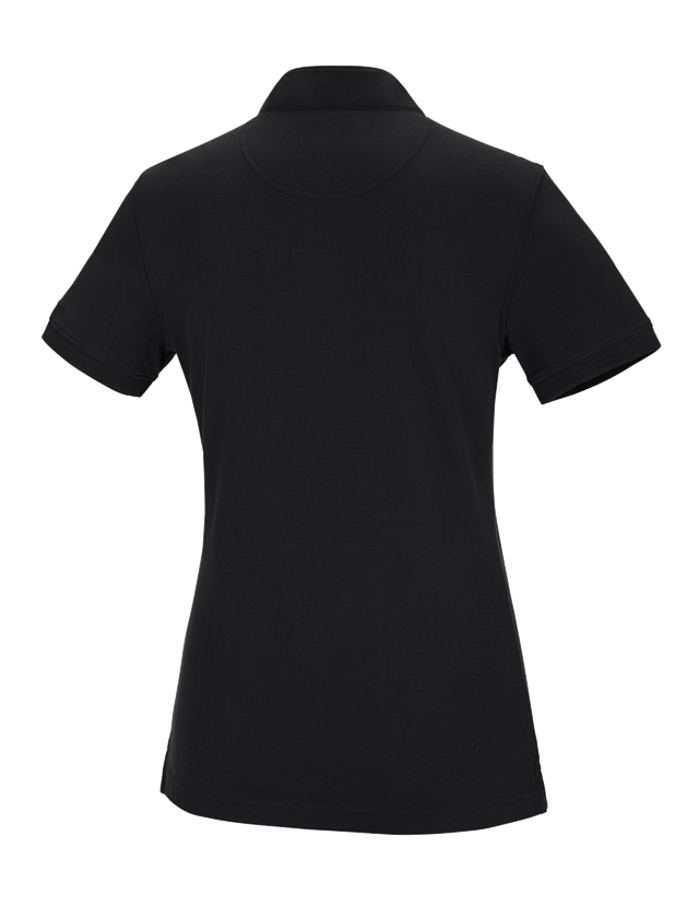 Shirts & Co.: e.s. Polo-Shirt cotton Mandarin, Damen + schwarz 1