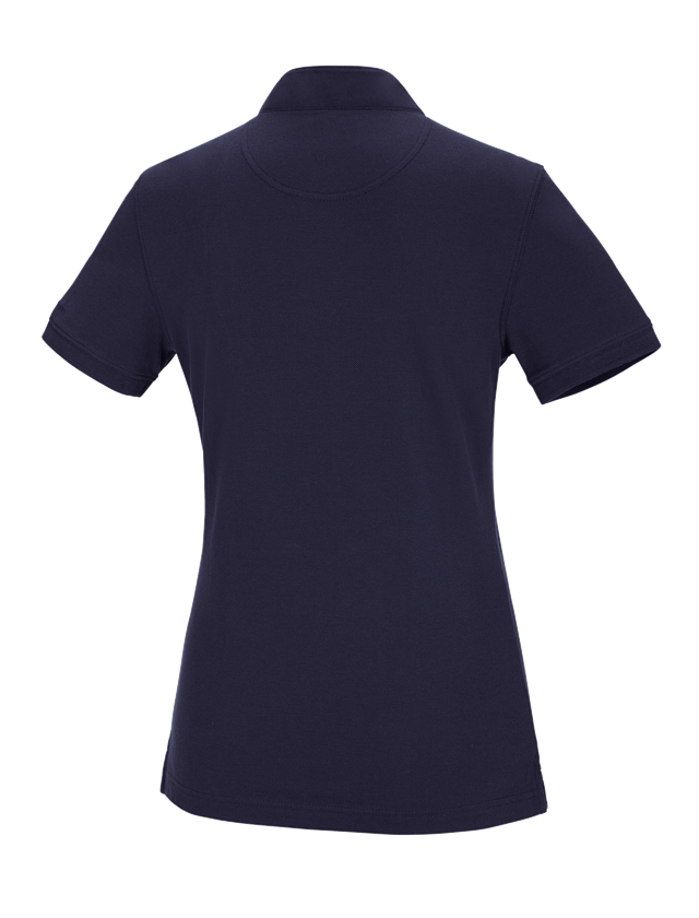 Shirts & Co.: e.s. Polo-Shirt cotton Mandarin, Damen + dunkelblau 1