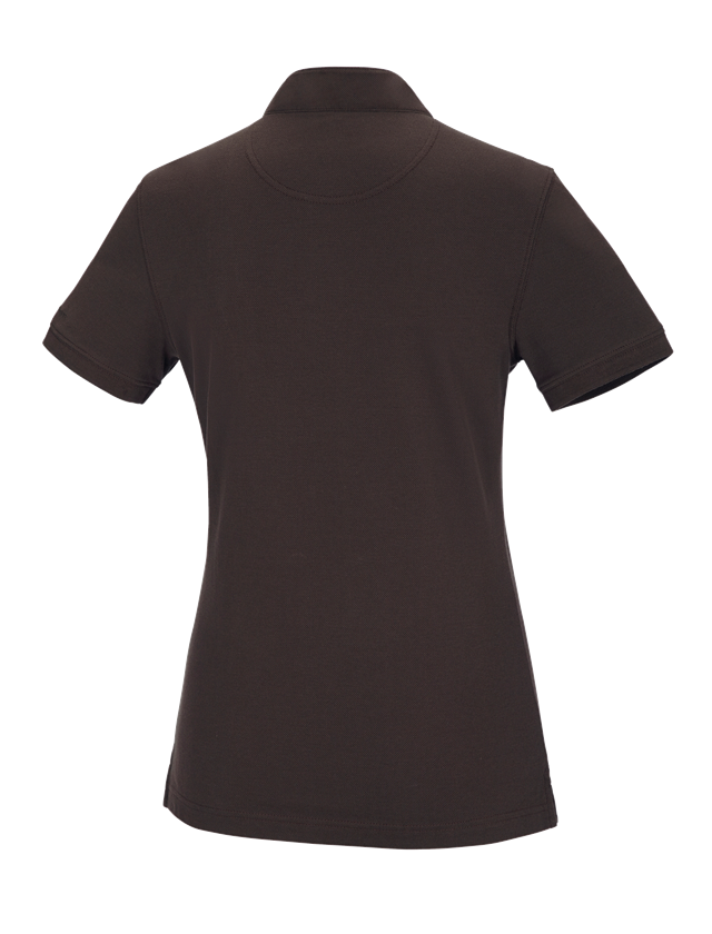Shirts & Co.: e.s. Polo-Shirt cotton Mandarin, Damen + kastanie 1