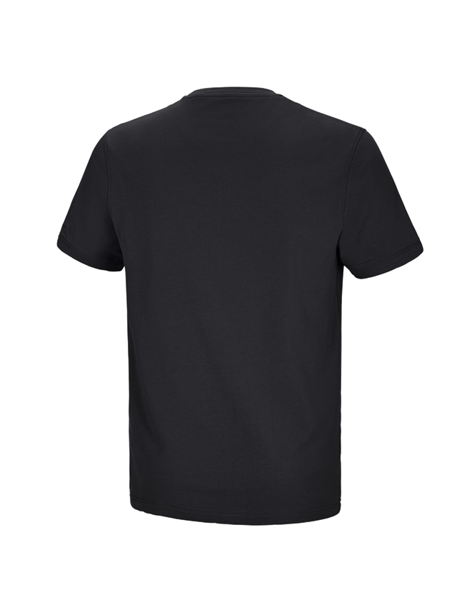 Shirts & Co.: e.s. T-Shirt cotton stretch Pocket + schwarz 3