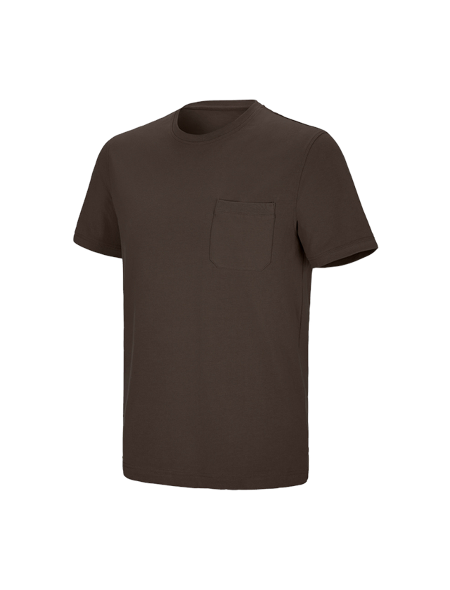 Shirts & Co.: e.s. T-Shirt cotton stretch Pocket + kastanie 2
