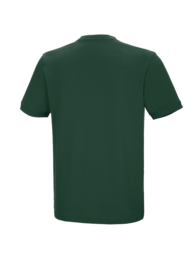 Shirts & Co.: e.s. T-Shirt cotton stretch V-Neck + grün 1