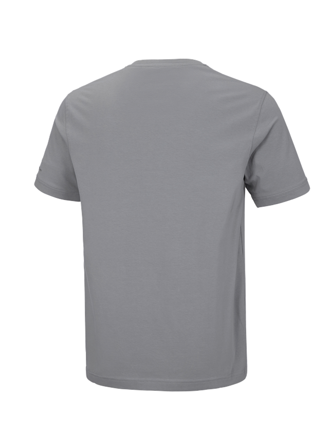 Shirts & Co.: e.s. T-Shirt cotton stretch V-Neck + platin 3
