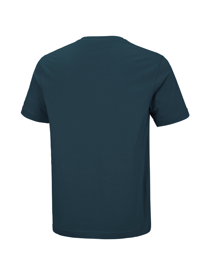 Shirts & Co.: e.s. T-Shirt cotton stretch V-Neck + seeblau 1