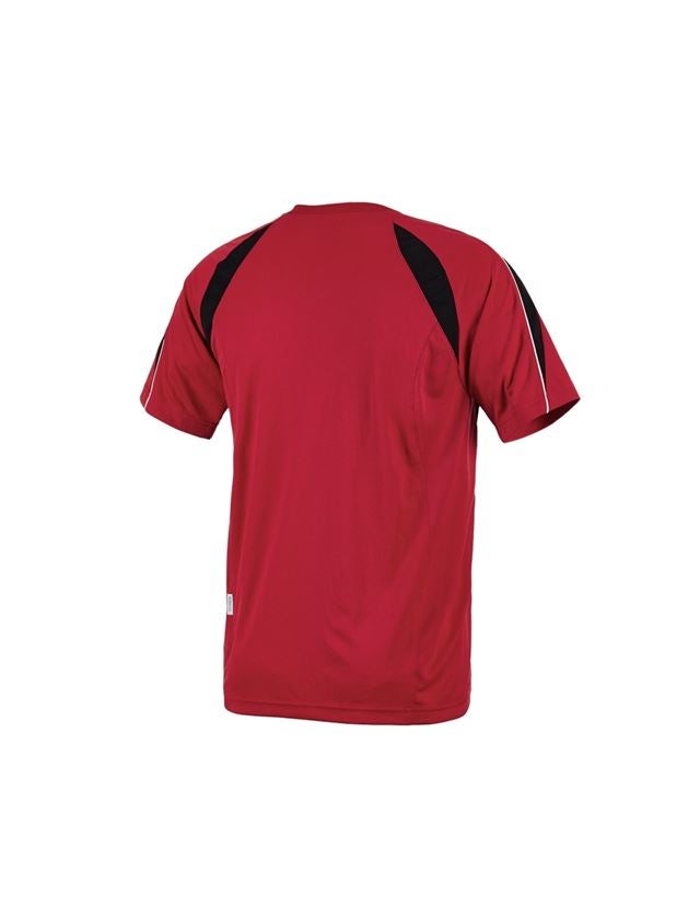 Shirts & Co.: e.s. Funktions-T-Shirt poly Silverfresh + rot/schwarz 2