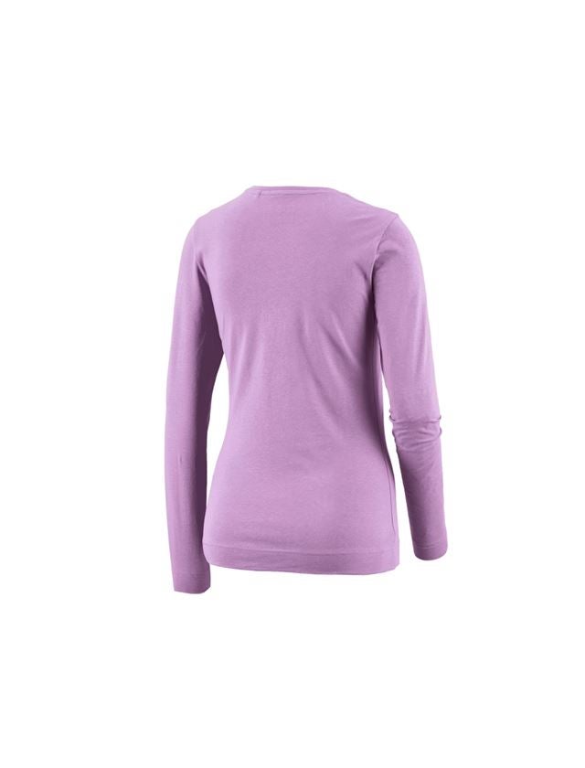 Shirts & Co.: e.s. Longsleeve cotton stretch, Damen + lavendel 1