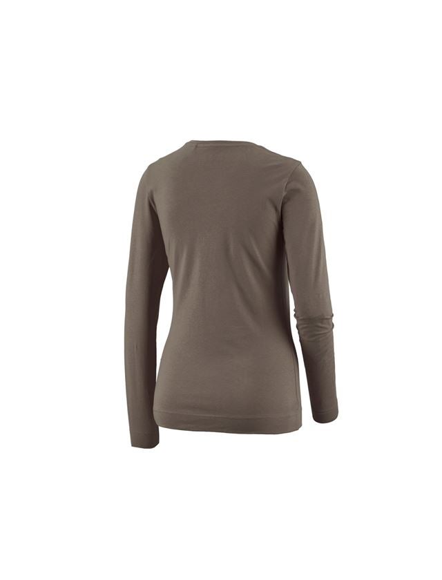 Shirts & Co.: e.s. Longsleeve cotton stretch, Damen + stein 1