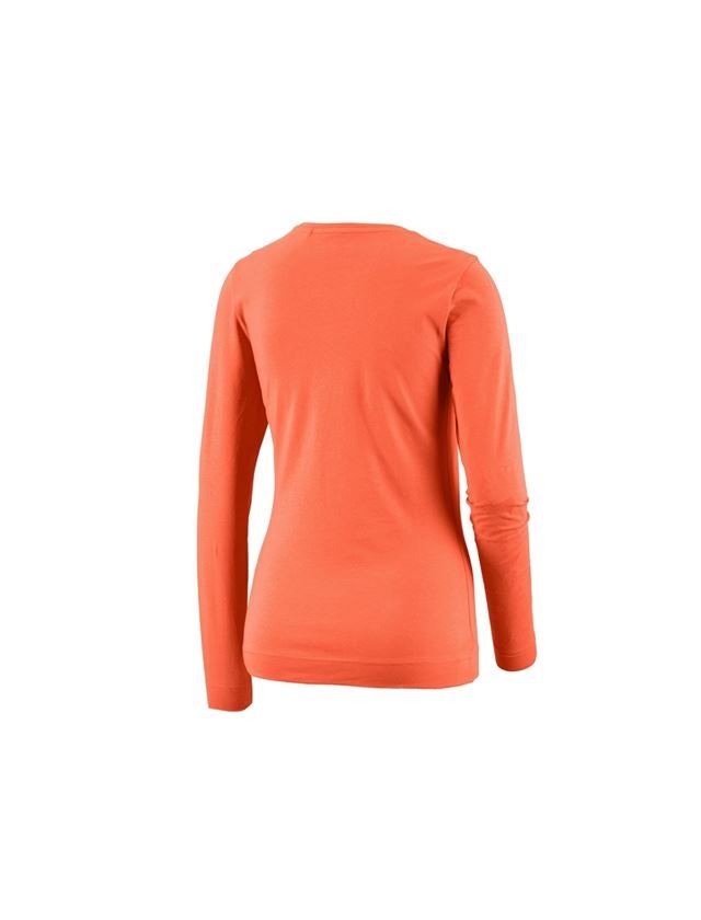 Shirts & Co.: e.s. Longsleeve cotton stretch, Damen + nektarine 1