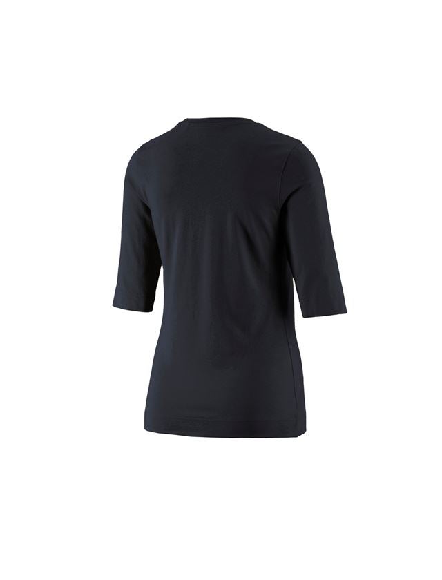 Themen: e.s. Shirt 3/4-Arm cotton stretch, Damen + schwarz 2