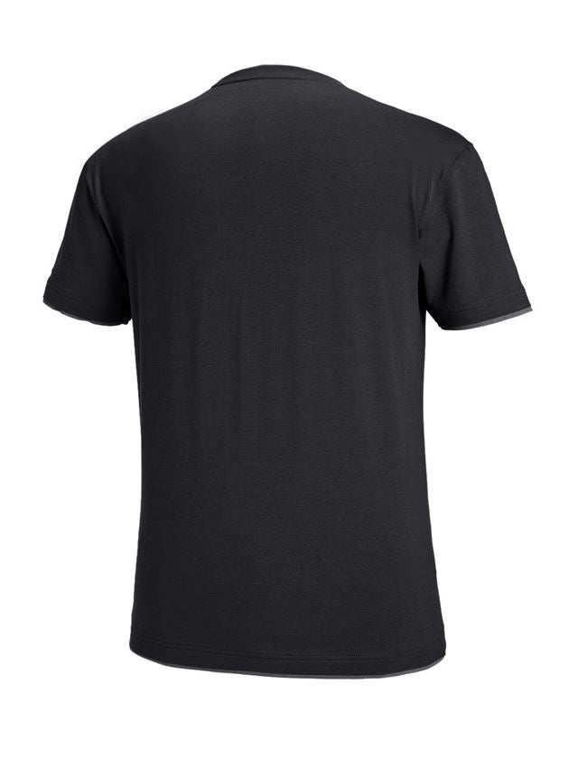 Installateur / Klempner: e.s. T-Shirt cotton stretch Layer + schwarz/zement 3