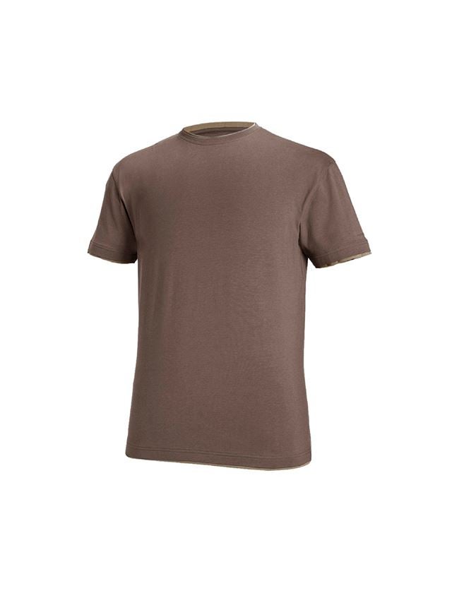 Installateur / Klempner: e.s. T-Shirt cotton stretch Layer + kastanie/haselnuss 2