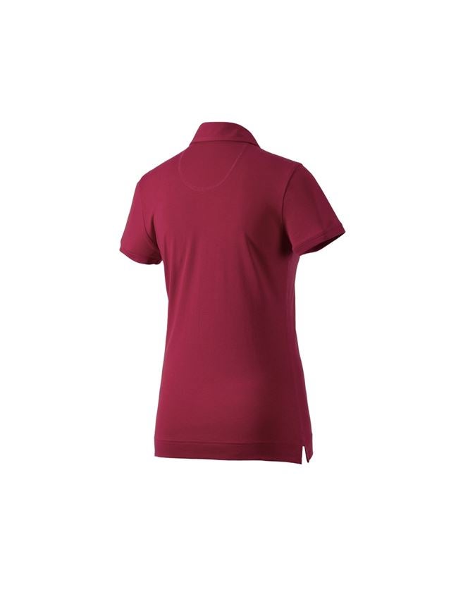 Shirts & Co.: e.s. Polo-Shirt cotton stretch, Damen + bordeaux 1
