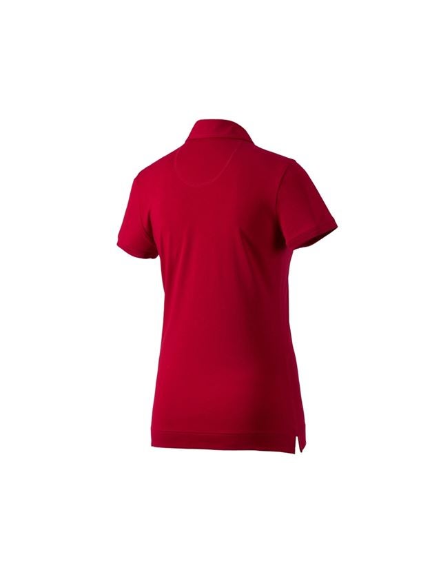 Installateur / Klempner: e.s. Polo-Shirt cotton stretch, Damen + feuerrot 1