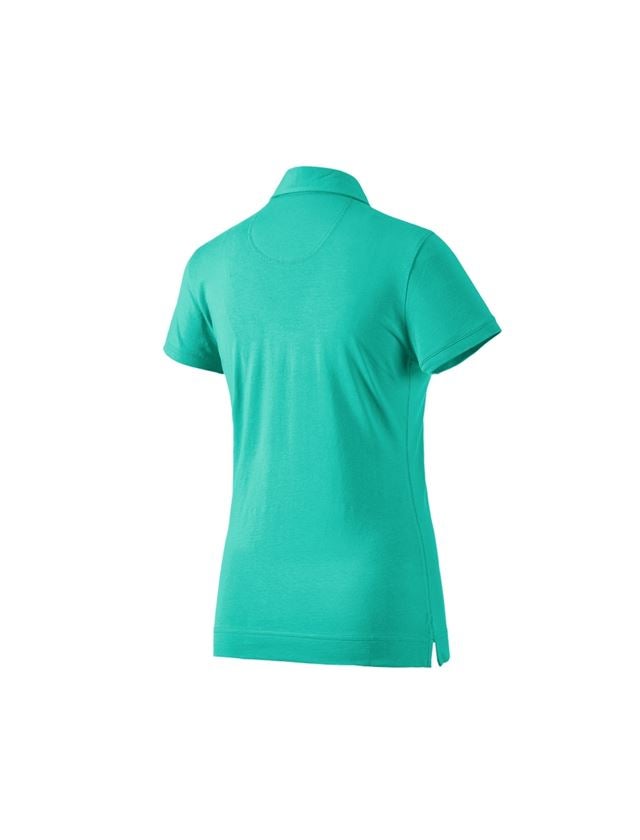 Shirts & Co.: e.s. Polo-Shirt cotton stretch, Damen + lagune 1
