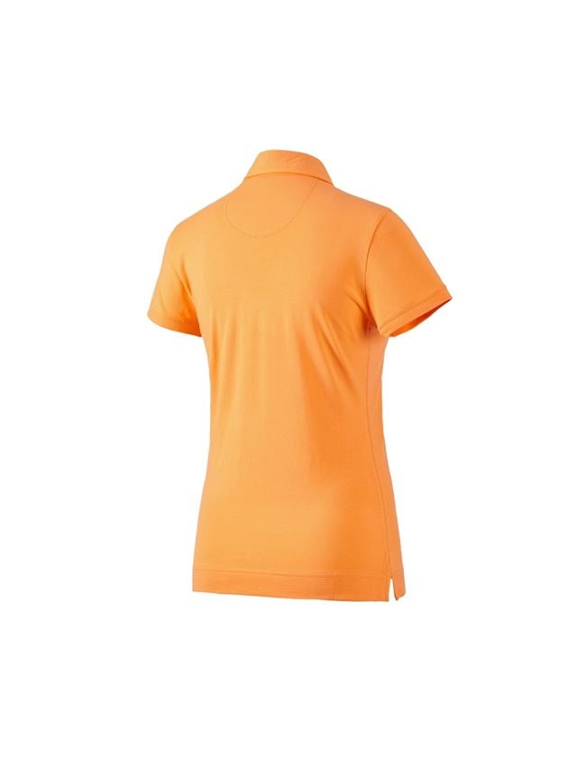 Shirts & Co.: e.s. Polo-Shirt cotton stretch, Damen + hellorange 1