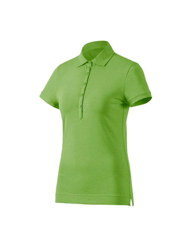 Shirts & Co.: e.s. Polo-Shirt cotton stretch, Damen + seegrün