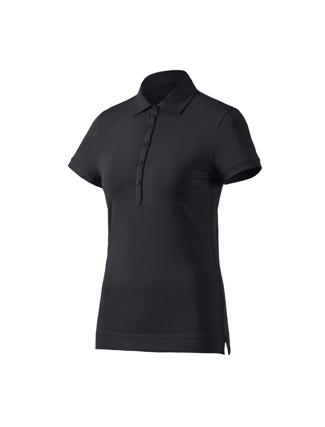 Schreiner / Tischler: e.s. Polo-Shirt cotton stretch, Damen + schwarz