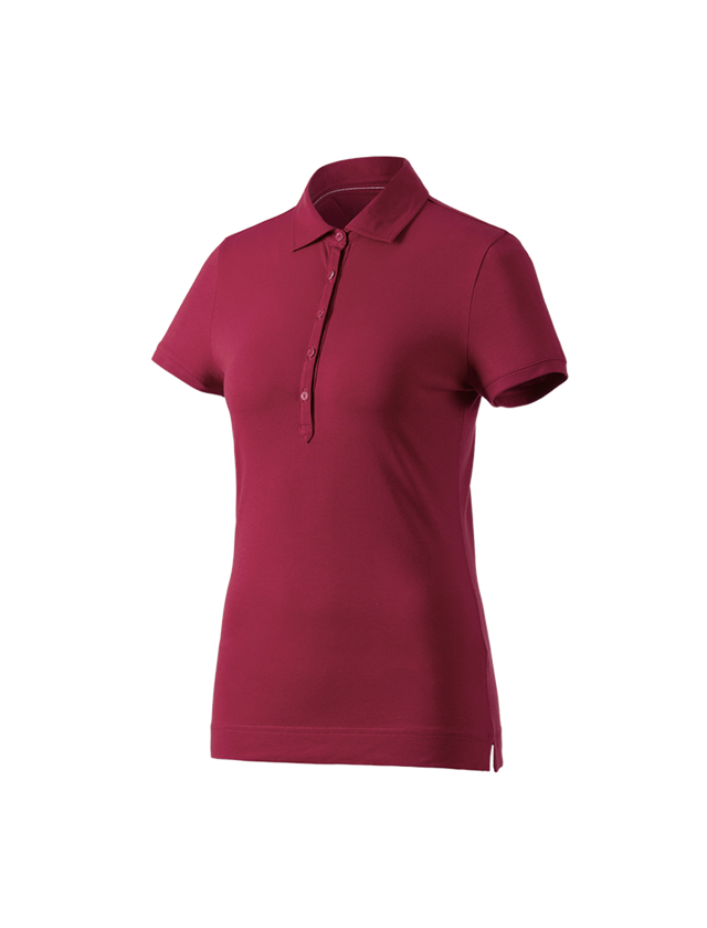 Installateur / Klempner: e.s. Polo-Shirt cotton stretch, Damen + bordeaux