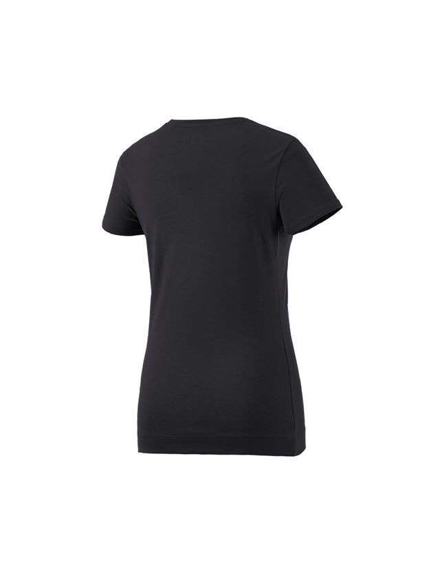Shirts & Co.: e.s. T-Shirt cotton stretch, Damen + schwarz 3