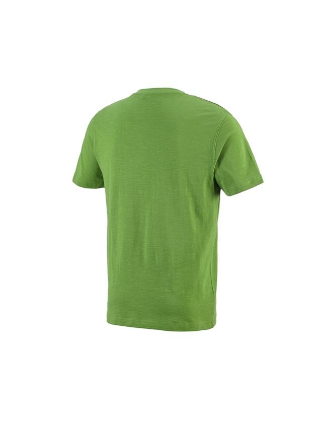 Shirts & Co.: e.s. T-Shirt cotton slub V-Neck + seegrün 1