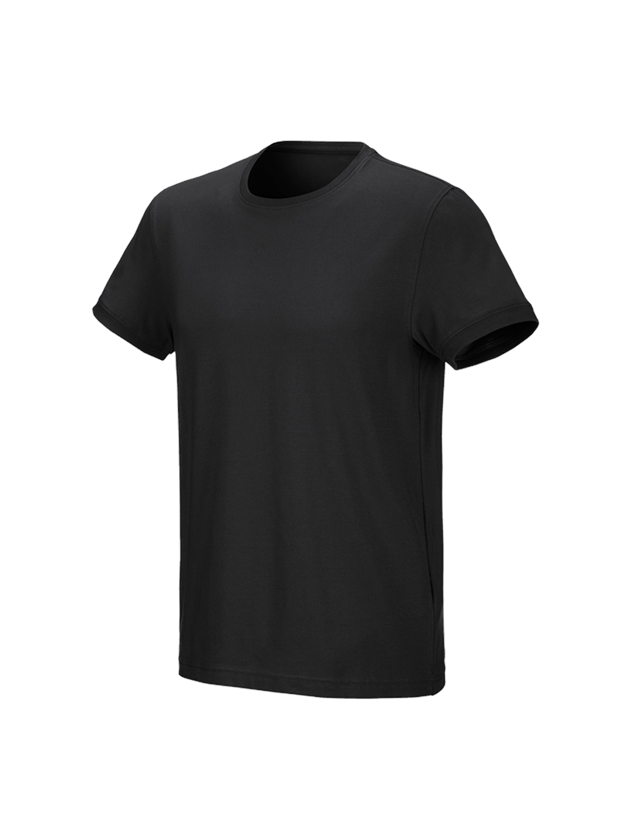 Shirts & Co.: e.s. T-Shirt cotton stretch + schwarz 3