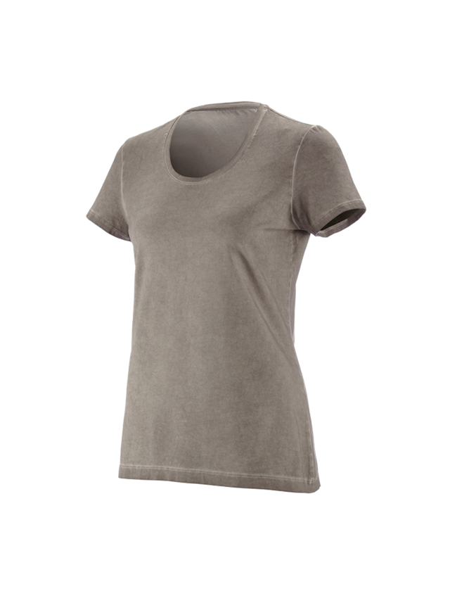 Shirts & Co.: e.s. T-Shirt vintage cotton stretch, Damen + taupe vintage 2