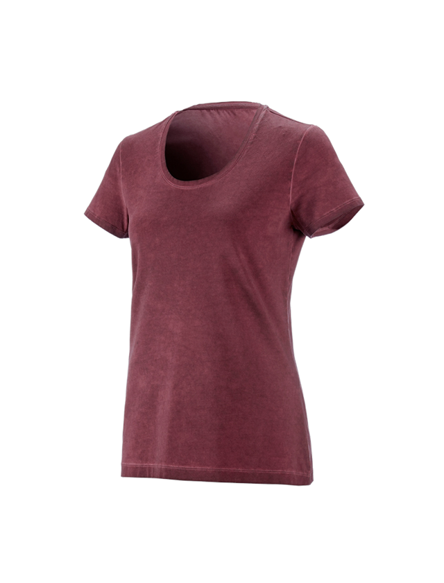Shirts & Co.: e.s. T-Shirt vintage cotton stretch, Damen + rubin vintage