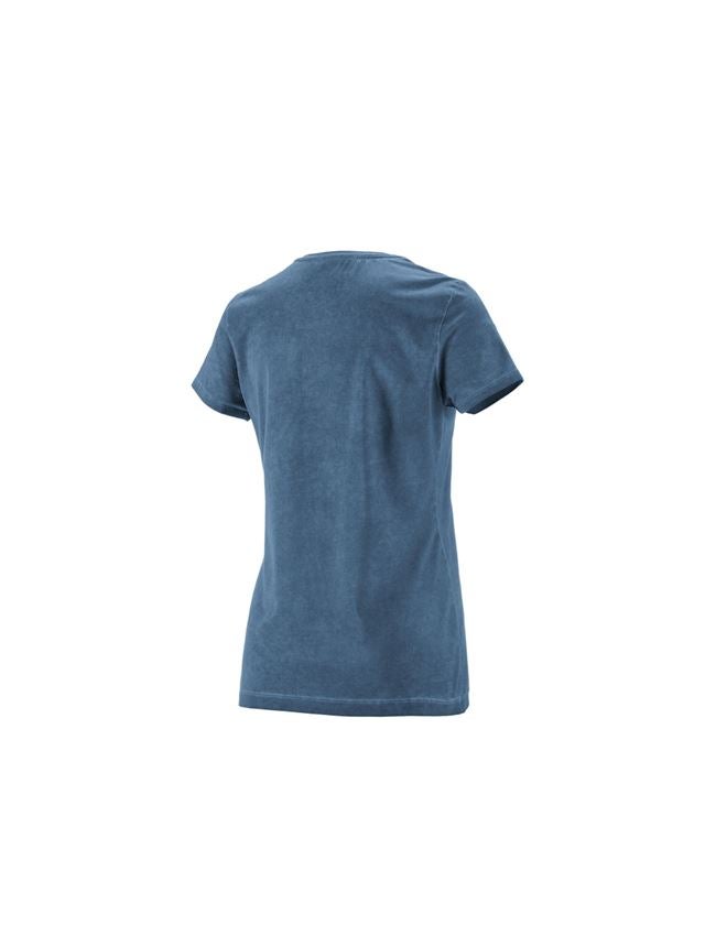 Shirts & Co.: e.s. T-Shirt vintage cotton stretch, Damen + antikblau vintage 4