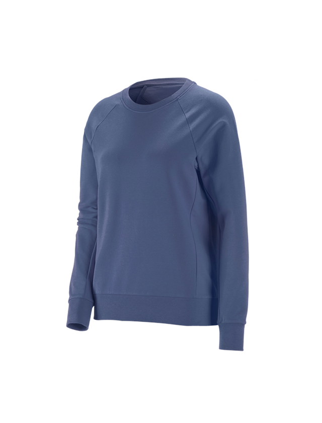 Shirts & Co.: e.s. Sweatshirt cotton stretch, Damen + kobalt