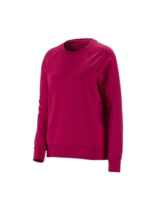 Shirts & Co.: e.s. Sweatshirt cotton stretch, Damen + beere