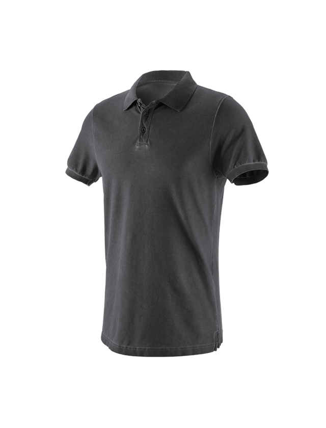 Shirts & Co.: e.s. Polo-Shirt vintage cotton stretch + oxidschwarz vintage 2
