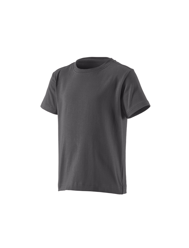 Shirts & Co.: e.s. T-Shirt cotton stretch, Kinder + anthrazit