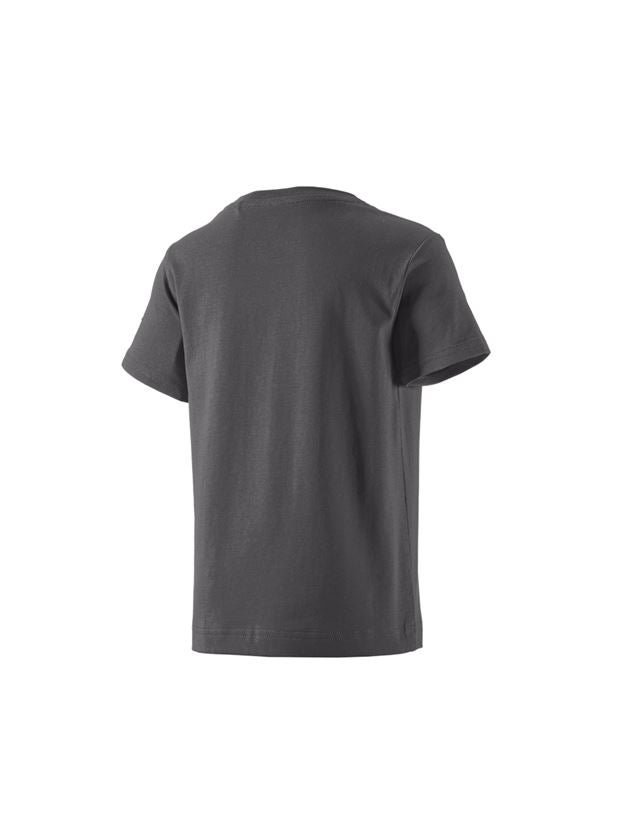 Shirts & Co.: e.s. T-Shirt cotton stretch, Kinder + anthrazit 1