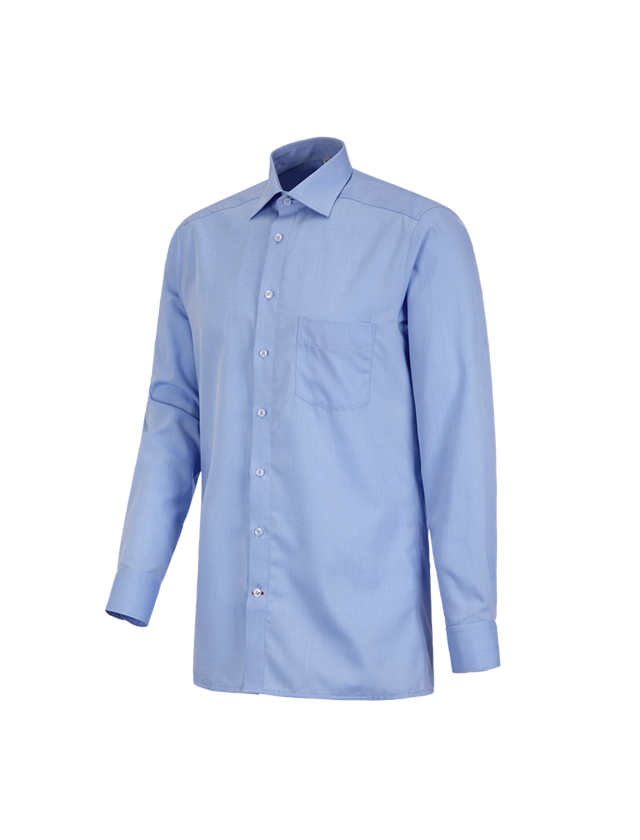 Shirts & Co.: Business Hemd e.s.comfort, langarm + hellblau melange 2